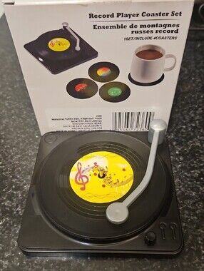 Record Player Coaster Set - Qty 4.